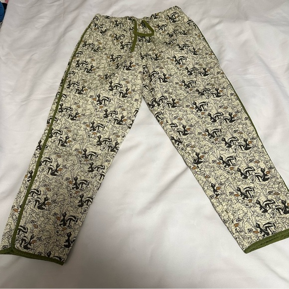 Disney Other - Disney bamby design Cream and Black Patterned Joggers